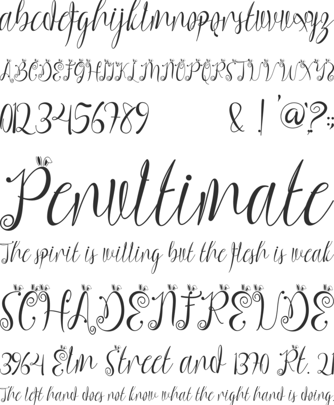Beautiful Easter font preview