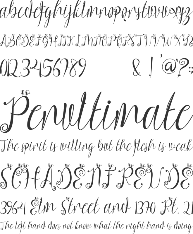 Beautiful Easter font preview