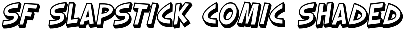 SF Slapstick Comic Shaded Oblique font