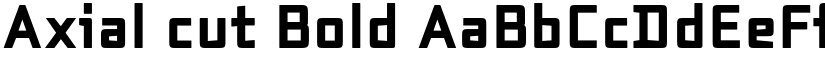 Axial cut Bold font