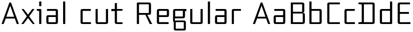 Axial cut Regular font