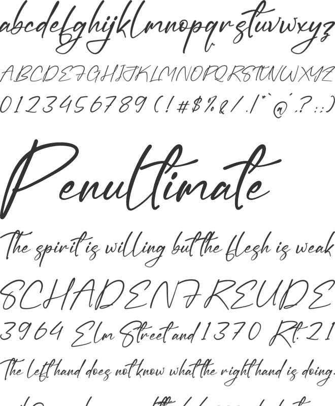 Katedryllon font preview