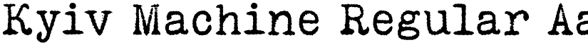 Kyiv Machine Regular font