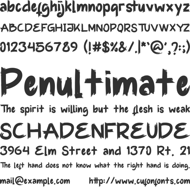 Jamstoke font preview