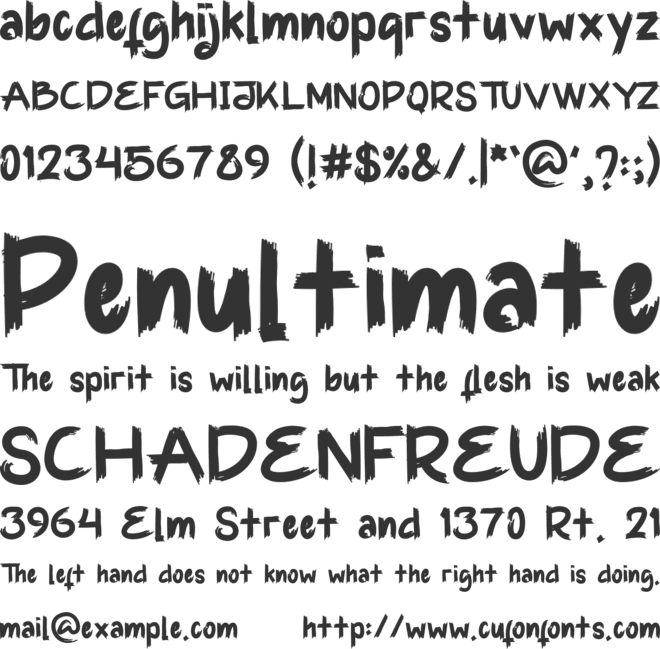 Jamstoke font preview