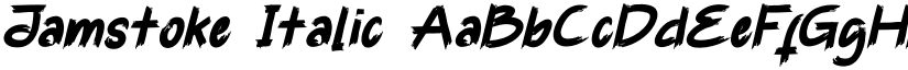 Jamstoke Italic font