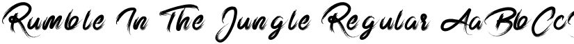 Rumble In The Jungle Regular font