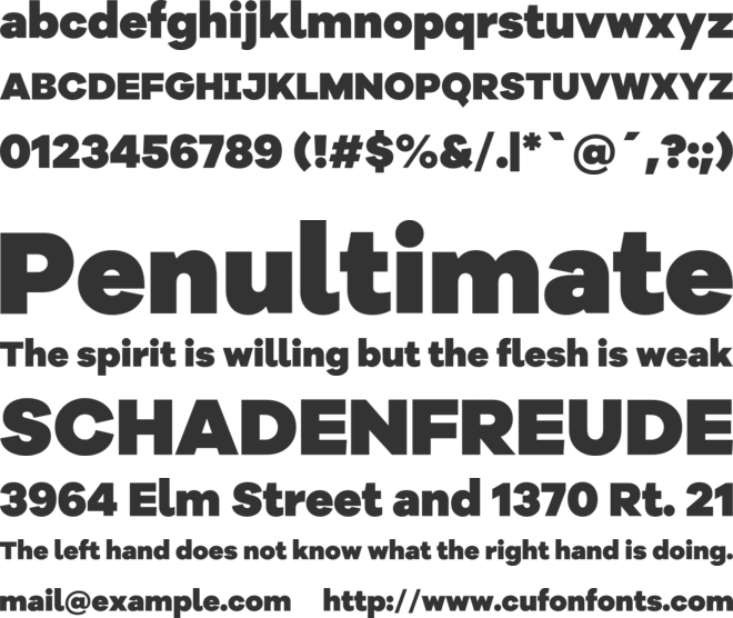 Bolgart font preview