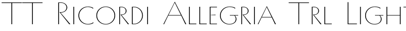 TT Ricordi Allegria Trl Light font
