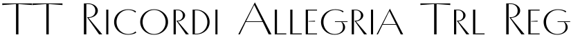 TT Ricordi Allegria Trl Regular font