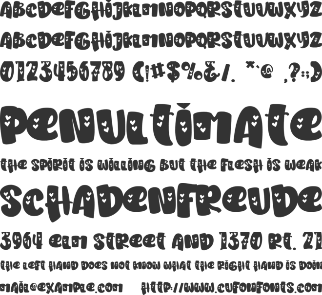 Vallena - Personal use font preview