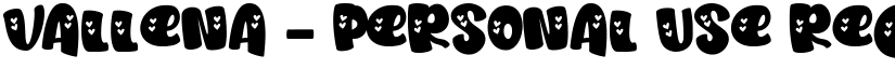Vallena - Personal use Regular font