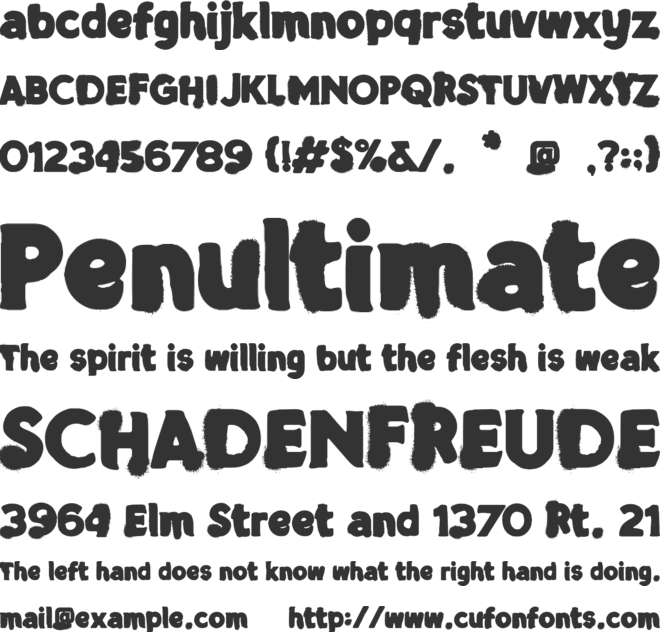 National Spain font preview