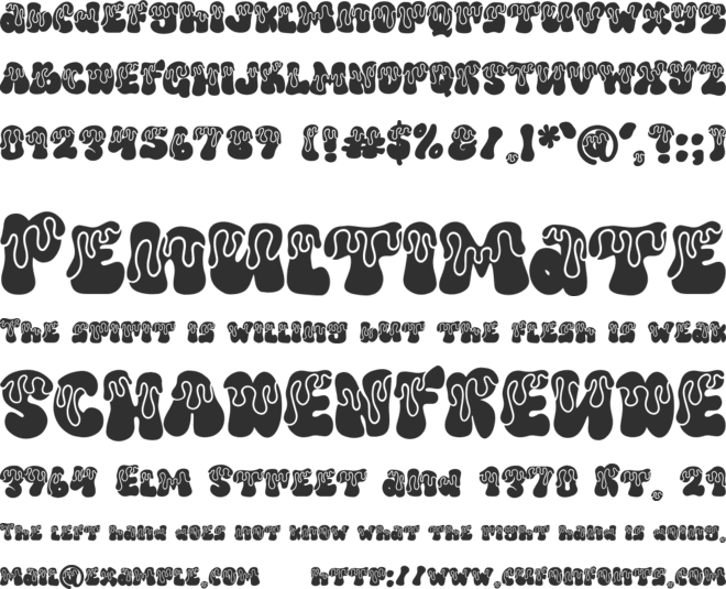Tums Melted font preview