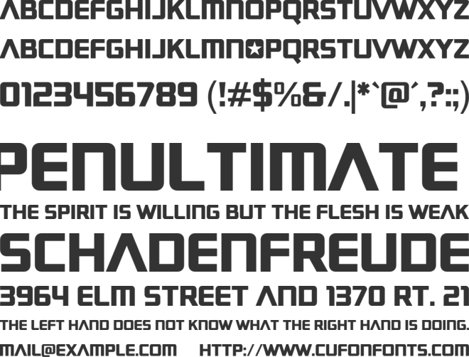 Conversi font preview