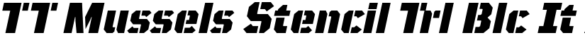 TT Mussels Stencil Trl Blc It font