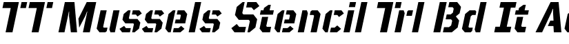 TT Mussels Stencil Trl Bd It font