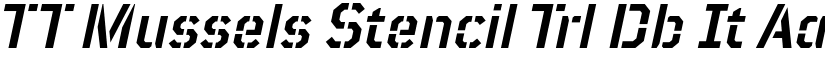 TT Mussels Stencil Trl Db It font