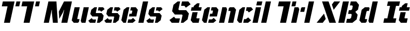 TT Mussels Stencil Trl XBd It font
