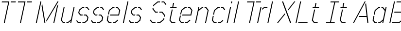 TT Mussels Stencil Trl XLt It font