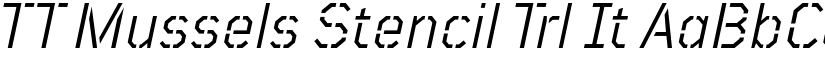 TT Mussels Stencil Trl It font
