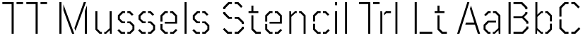 TT Mussels Stencil Trl Lt font