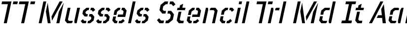 TT Mussels Stencil Trl Md It font