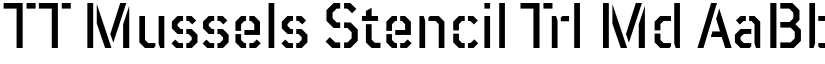 TT Mussels Stencil Trl Md font