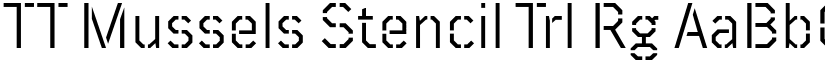 TT Mussels Stencil Trl Rg font