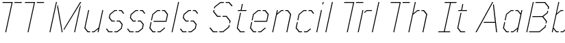 TT Mussels Stencil Trl Th It font