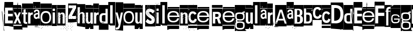 Extraoin Zhurdlyou Silence Regular font