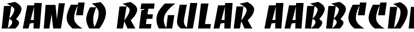 Banco Regular font