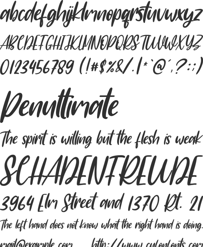 Supergravity font preview