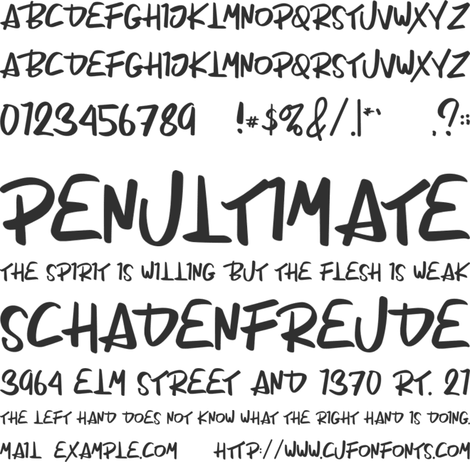 Master Calm font preview