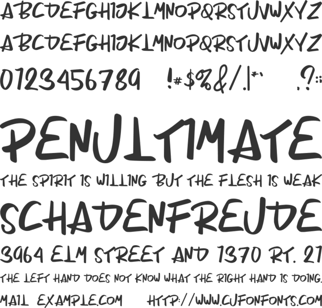 Master Calm font preview