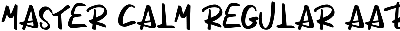 Master Calm Regular font