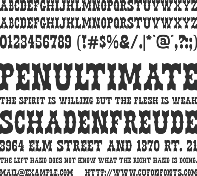 Cantina font preview