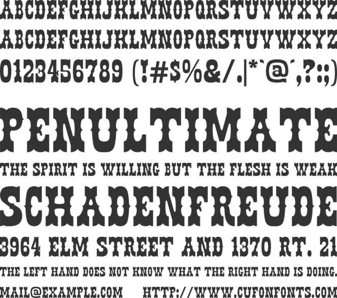 Cantina font preview