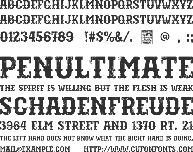Pain Circus font preview