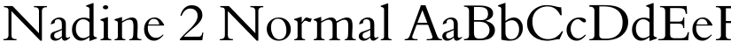 Nadine 2 Normal font