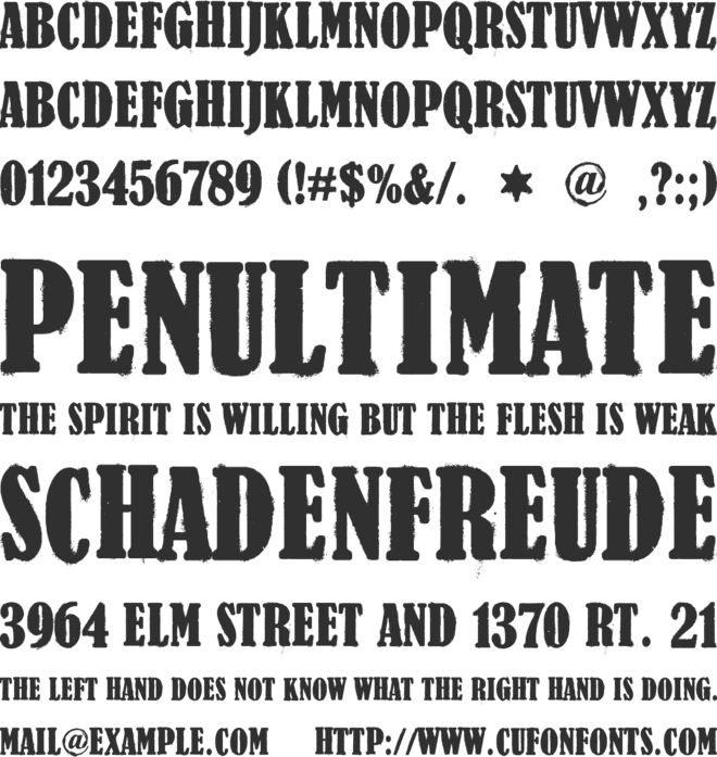 American Western font preview