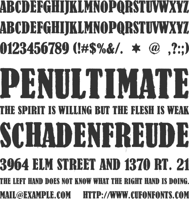 American Western font preview