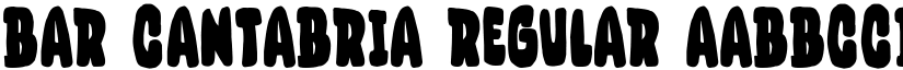 Bar Cantabria Regular font