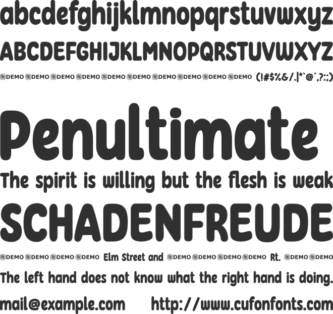 Oddly Calming font preview