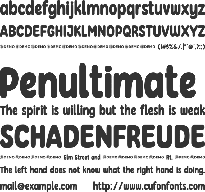 Oddly Calming font preview