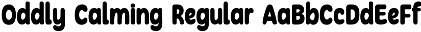 Oddly Calming Regular font
