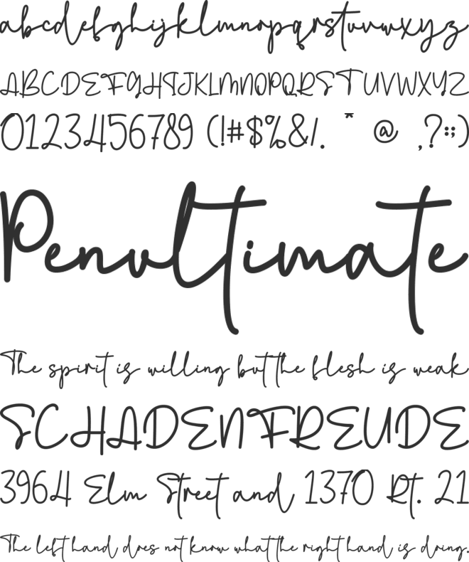 Christmas letter - Personal use font preview