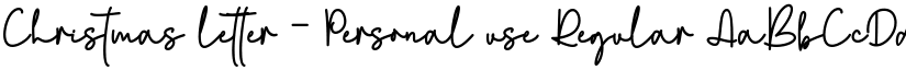 Christmas letter - Personal use Regular font
