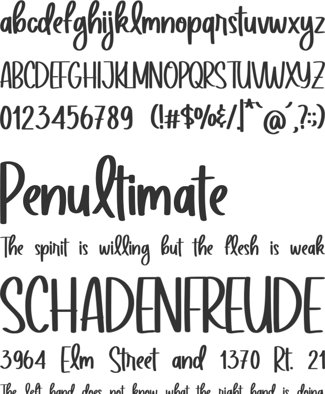 Social Melinda font preview