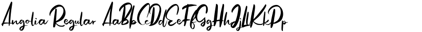 Angolia Regular font